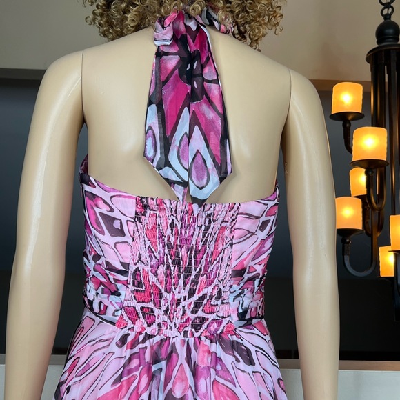 White House Black Market Fuchsia Halter Maxi Dress - Picture 6 of 16